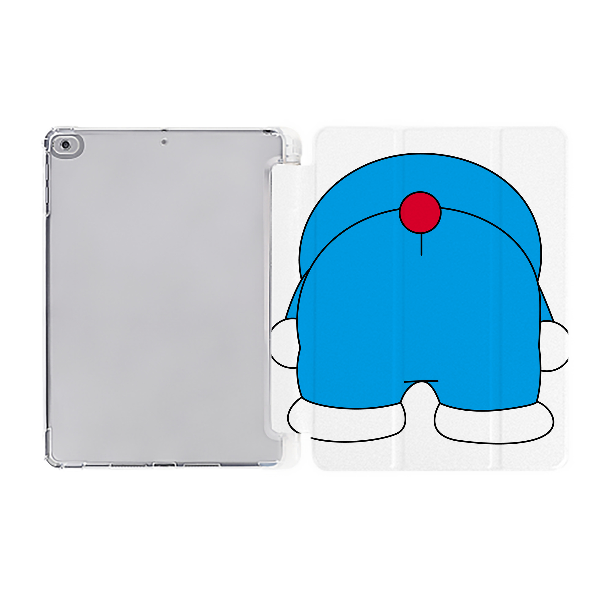 （画像用） ドラえもん Doraemon IPad ケース ペン収納付き 三つ折りスタンド PUレザー×シリコン 対応機種9.5/10.5/10.9インチ